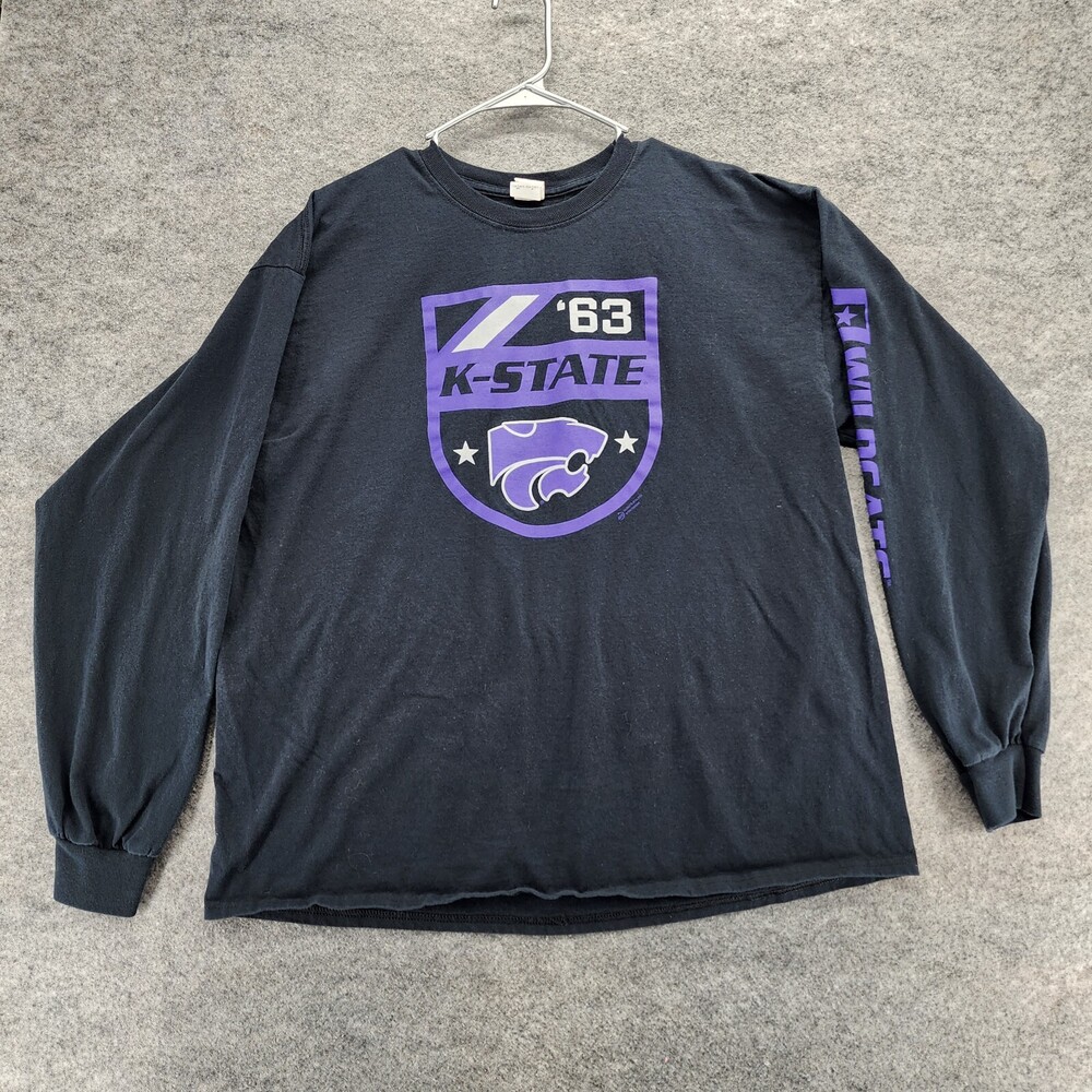 Kansas State Wildcats Shirt Mens Extra Large Long Sleeve Black